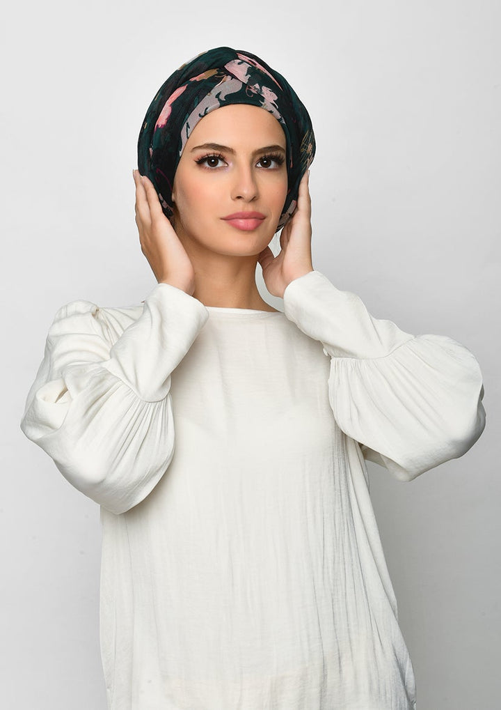 Sound of Music-Printed Crinkled Chiffon - BOKITTA Hijab
