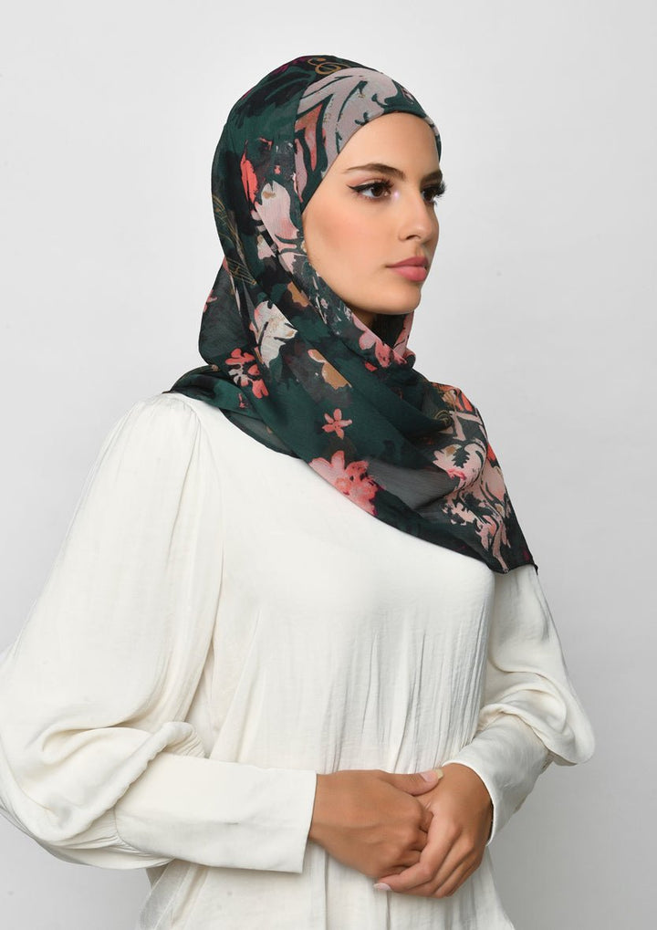 Sound of Music-Printed Crinkled Chiffon - BOKITTA Hijab