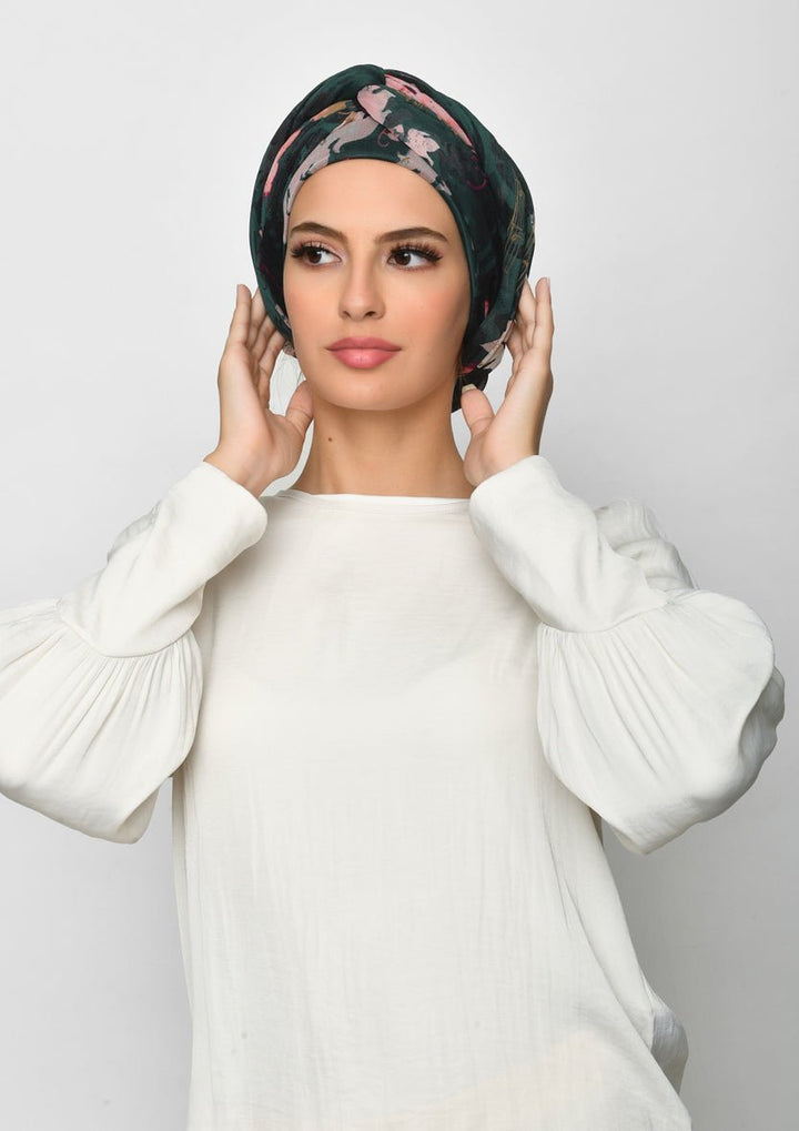 Sound of Music-Printed Crinkled Chiffon - BOKITTA Hijab