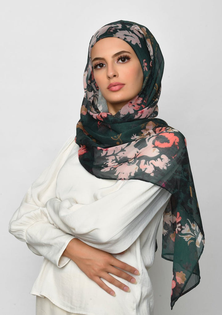 Sound of Music-Printed Crinkled Chiffon - BOKITTA Hijab