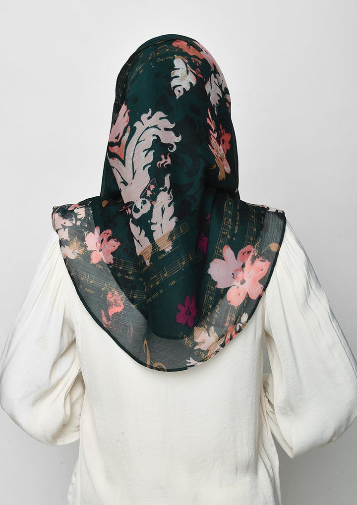 Sound of Music-Printed Crinkled Chiffon - BOKITTA Hijab