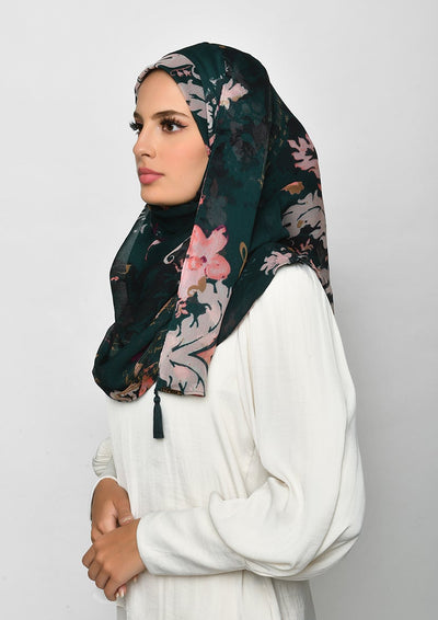 Sound of Music-Printed Crinkled Chiffon - BOKITTA Hijab
