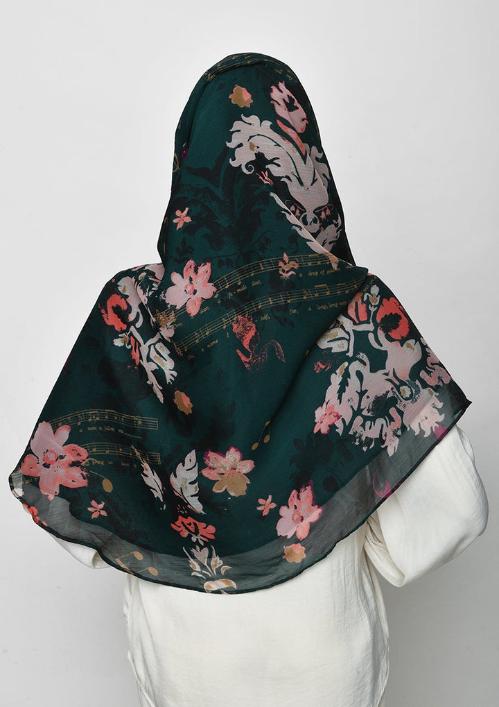 Sound of Music-Printed Crinkled Chiffon - BOKITTA Hijab