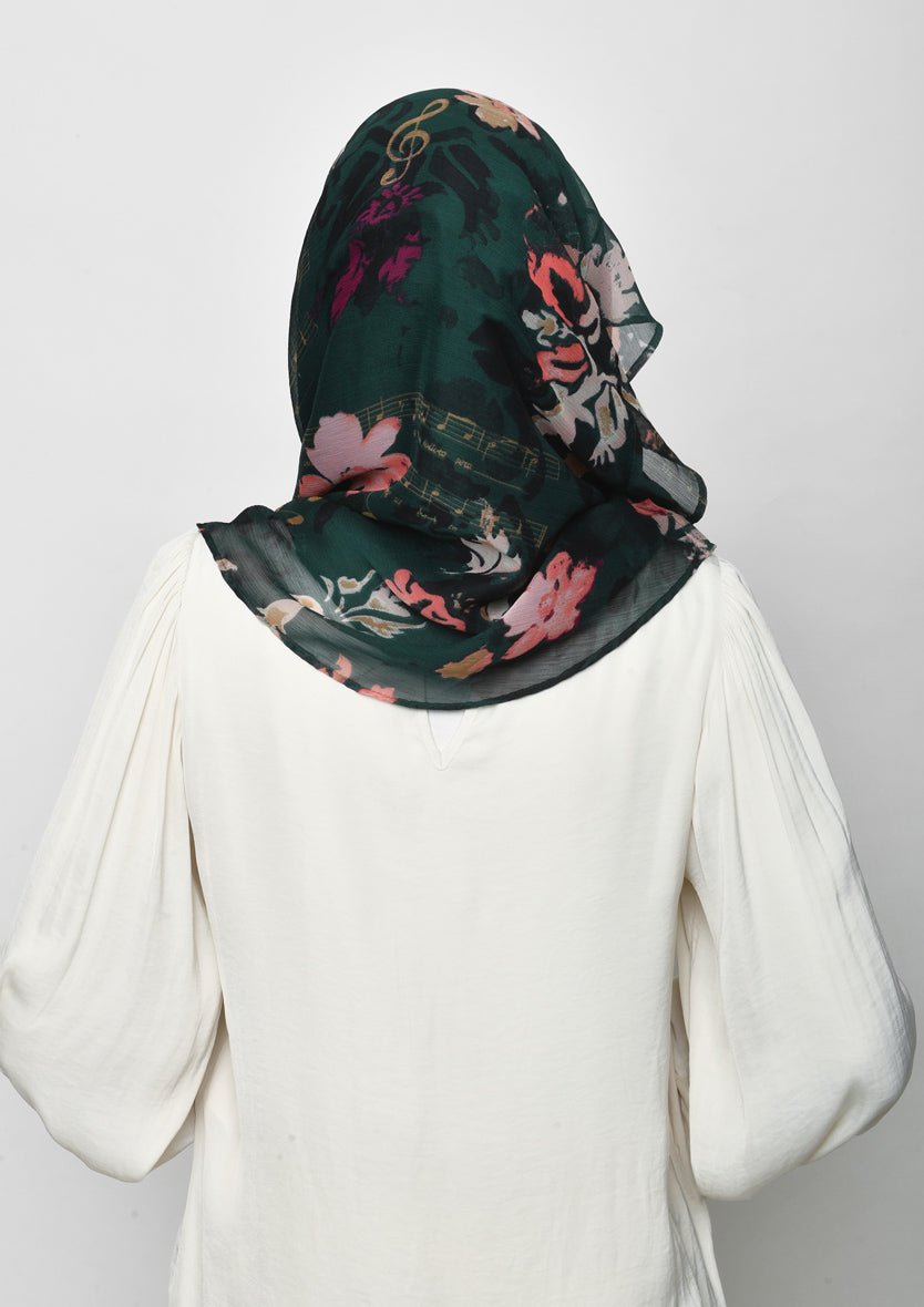 Sound of Music-Printed Crinkled Chiffon - BOKITTA Hijab
