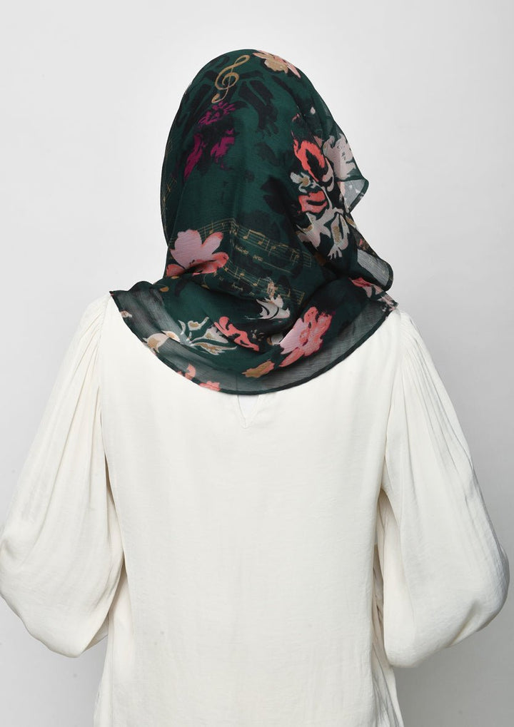 Sound of Music-Printed Crinkled Chiffon - BOKITTA Hijab
