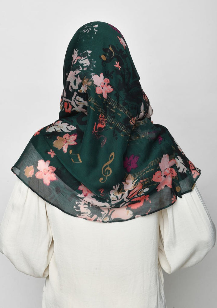 Sound of Music-Printed Crinkled Chiffon - BOKITTA Hijab