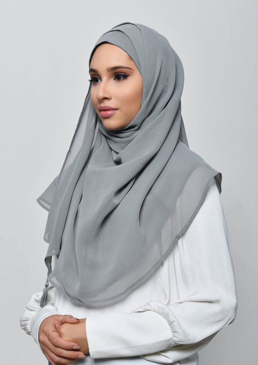 Steel - Crepe Chiffon - BOKITTA Hijab