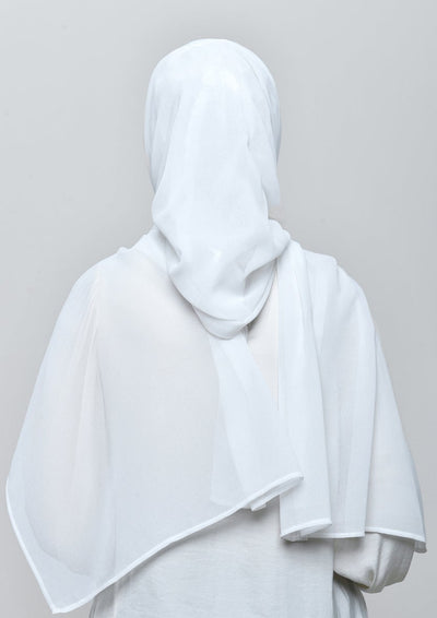 White - Crepe Chiffon - BOKITTA Hijab #style_freestyle