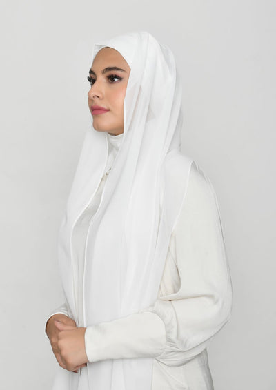 White - Crepe Chiffon - BOKITTA Hijab #style_vogue